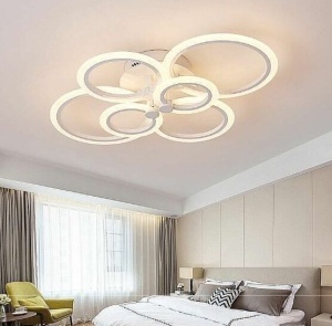 Lustra LED Eclipse – 148W, cu telecomanda, 13.000 lumeni, 3 temperaturi de culoare - Img 1