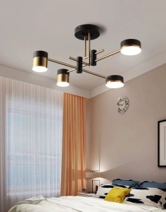 Lustră LED Model G4215-2+2 cu Telecomandă – Design Modern, Putere 40W