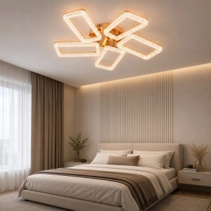 Lustră LED Model K2551-5 – 160W, Telecomandă, 3 Tipuri de Lumină, Intensitate Reglabilă