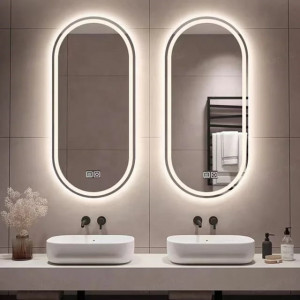 Oglindă Baie LED și Dezaburire Elit's Premium cu Senzor Touch, Lumina Rece, Caldă și Neutră, 55x100cm, - Img 2