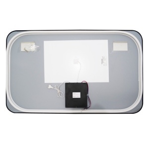 🪞 Oglindă LED cu Touch și Funcție Dezaburire – Ramă Negru, 130x80 cm, Model J187-13080 Smack - Img 3