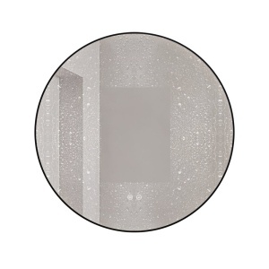 🪞 Oglindă LED cu Touch și Funcție Dezaburire, 3 Tipuri de Lumină – Ø70 cm, Ramă Negru Mat, Model J188-70 Smack - Img 2