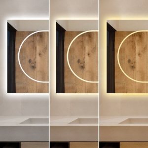 🪞 Oglindă LED cu Touch și Funcție Dezaburire, 3 Tipuri de Lumină – 120x70 cm, Model J194-12070 Smack - Img 7