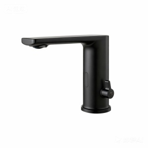 Baterie Lavoar Automată 1201 – Negru Mat, Senzor Infraroșu, Economie de Apă