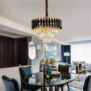 Candelabru Cristal, Raven 30cm Negru cu Auriu - Img 2