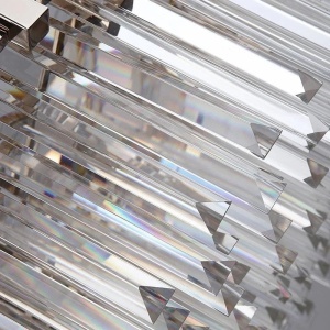 Candelabru Model WL339-600 – Cristal & Metal, 10 x E27, Argintiu - Img 2
