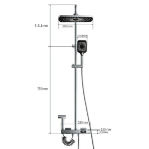 Coloana Dus ,Alb,Afisaj Lcd Temperatura Apa ,Smack, Cromat - Img 2