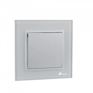 Intrerupator Simplu Elit S Rama Sticla 10A ,Sf 8001 FKW,Rama Sticla ,Alb