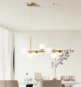 Lustră DX1027-7 GD, Design Modern, 7 Fasunguri G9, Finisaj Auriu