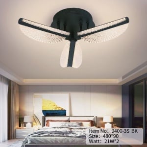 Lustră LED cu telecomandă – Cod 9400-3 BK (21×2W)