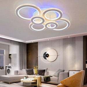 Lustra LED Cu Telecomanda, Elit's,3 Tipuri De Lumina, Intensitate Reglabila, 328W, Alb - Img 4