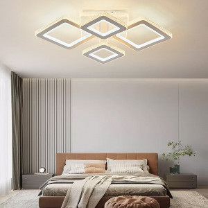 Lustra LED Cu Telecomanda, Elit's,3 Tipuri De Lumina, Intensitate Reglabila, 234W, Alb - Img 1