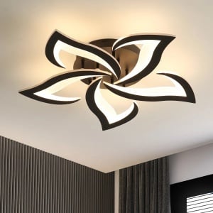 Lustră LED Model R9176-5A1 – cu Telecomandă, 70W, Negru
