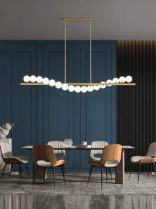 Lustra LED Pendul Elit's Imala, 14Abajururi, bec G9 Gold - Img 1