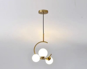 Lustra Tip Pendul, 3 globuri, auriu - Img 2