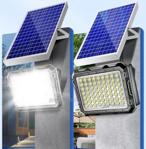 Proiector LED cu Panou Solar și Telecomandă, Rezistent la Apă IP65, 200W - Img 3