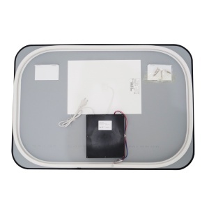 🪞 Oglindă LED cu Touch și Funcție Dezaburire – Ramă Negru, 100x70 cm, Model J187-10070 Smack - Img 4