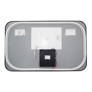 🪞 Oglindă LED cu Touch și Funcție Dezaburire – Ramă Negru, 110x70 cm, Model J187-11070 Smack - Img 6
