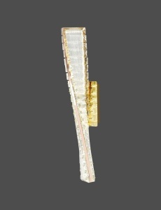 Aplică LED Model B75-500 – Textură Cristal, 3 Tipuri de Lumină, 18W, Auriu - Img 2