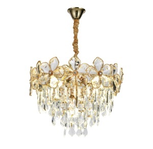Candelabru Model 75001-400 – Cristale elegante și finisaj metal-auriu, 5 socluri E14 💫 - Img 2