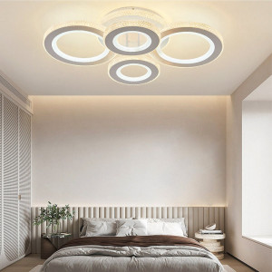 Lustra LED Cu Telecomanda, Elit's,3 Tipuri De Lumina, Intensitate Reglabila, 192W, Alb - Img 2