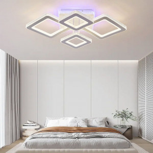 Lustra LED Cu Telecomanda, Elit's,3 Tipuri De Lumina, Intensitate Reglabila, 234W, Alb - Img 2