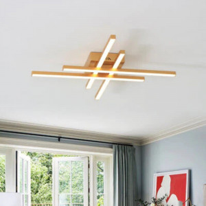 Lustra LED Holly One Cu Telecomanda, 3 Tipuri De Lumina, Intensitate Reglabila, 66W, Gold - Img 2