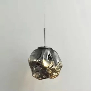 Pendul Model 10-1 – Abajur din Sticlă, 1 x E27, Reglabil, Argintiu - Img 2