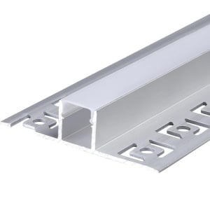 Profil LED Aluminiu Incastrat – Finisaj Glet, 2m, 1,5 cm Rigips - Img 1
