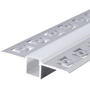 Profil LED Aluminiu Incastrat – Finisaj Glet, 2m, 1,5 cm - Img 1