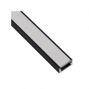 Profil LED Aplicat – Aluminiu Negru cu Dispersor Alb, 2 m - Img 2