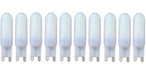 Set de 10 Becuri LED G9 MAT – 3 W, lumină rece 6000 K, 220 V - Img 1