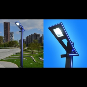 Stâlp de Grădină și Parc, 3 Metri, IP65, 50W, 4000K, Lumină Neutră + Lumină Albastră - Img 3