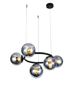 💡 Pendul Modern N6805/5 – Eleganță Industrială cu 5 Abajururi - Img 2