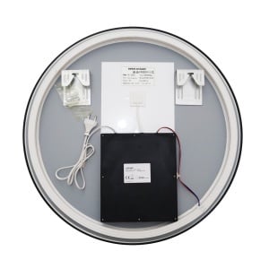 🪞 Oglindă LED cu Touch, Funcție Dezaburire și 3 Tipuri de Lumină – Model J188-60 Smack, Ø60 cm, Ramă Negru Mat - Img 4