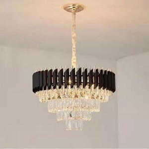 Candelabru Cristal, Raven 40cm Negru cu Auriu - Img 2