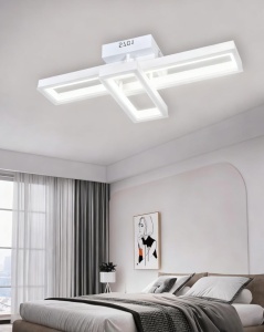 Lustră 5701 WH cu Telecomandă, 50×2W, 3 Culori de Lumină, 560×250×110 mm