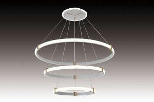 Lustra LED 3736-4+6+8 WH – 115W, Design Modern, cu Telecomandă și Lumină Reglabilă