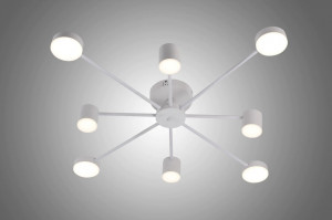 Lustra LED Cu Telecomanda, Elit's Esn R9029-8, 96W, Alb