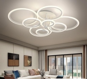 Lustra LED Eclipse – 208W, cu telecomanda, dimabila - Img 1