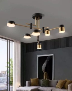 Lustră LED Model G4215-3+3 cu Telecomandă – Design Modern, Putere 60W