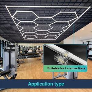 Panou LED HoneyComb, 14 Hexagoane, Lumină Rece 6500K, 672W - Img 2