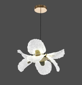 Pendul LED Model R9187-4 – cu Telecomandă, 164W, Gri