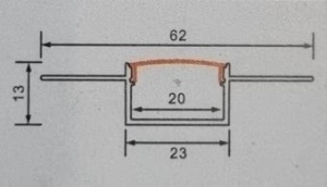 Profil LED Incastrat – Finisaj „glet”, Aluminiu, Lungime 2 m ✨ - Img 3