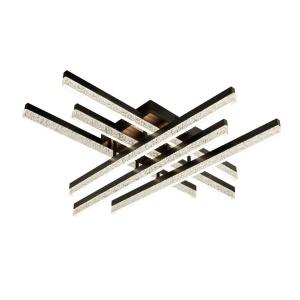 💡 Lustra LED F2818/3+3 BK – Design Geometric, Control Complet - Img 2