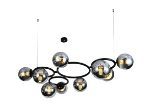 💡 Pendul N6805/9 – Impact Vizual Puternic în Negru & Crom - Img 2