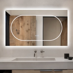 🪞 Oglindă LED cu Touch și Funcție Dezaburire, 3 Tipuri de Lumină – 120x70 cm, Model J194-12070 Smack