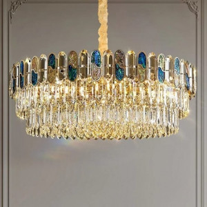 Candelabru Cristal, Elit's Esn9028-5, 6xe27 bec, 50 cm