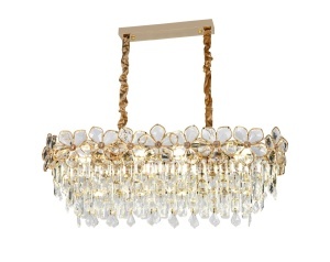 Candelabru Model 75001-800 – Cristale elegante și finisaj auriu, 8 socluri E14 💫 - Img 2
