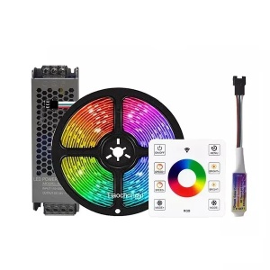 Kit Bandă LED Digitală RGB 14.4W/m 10m 24V cu Transformator 200W și Controler - Img 4